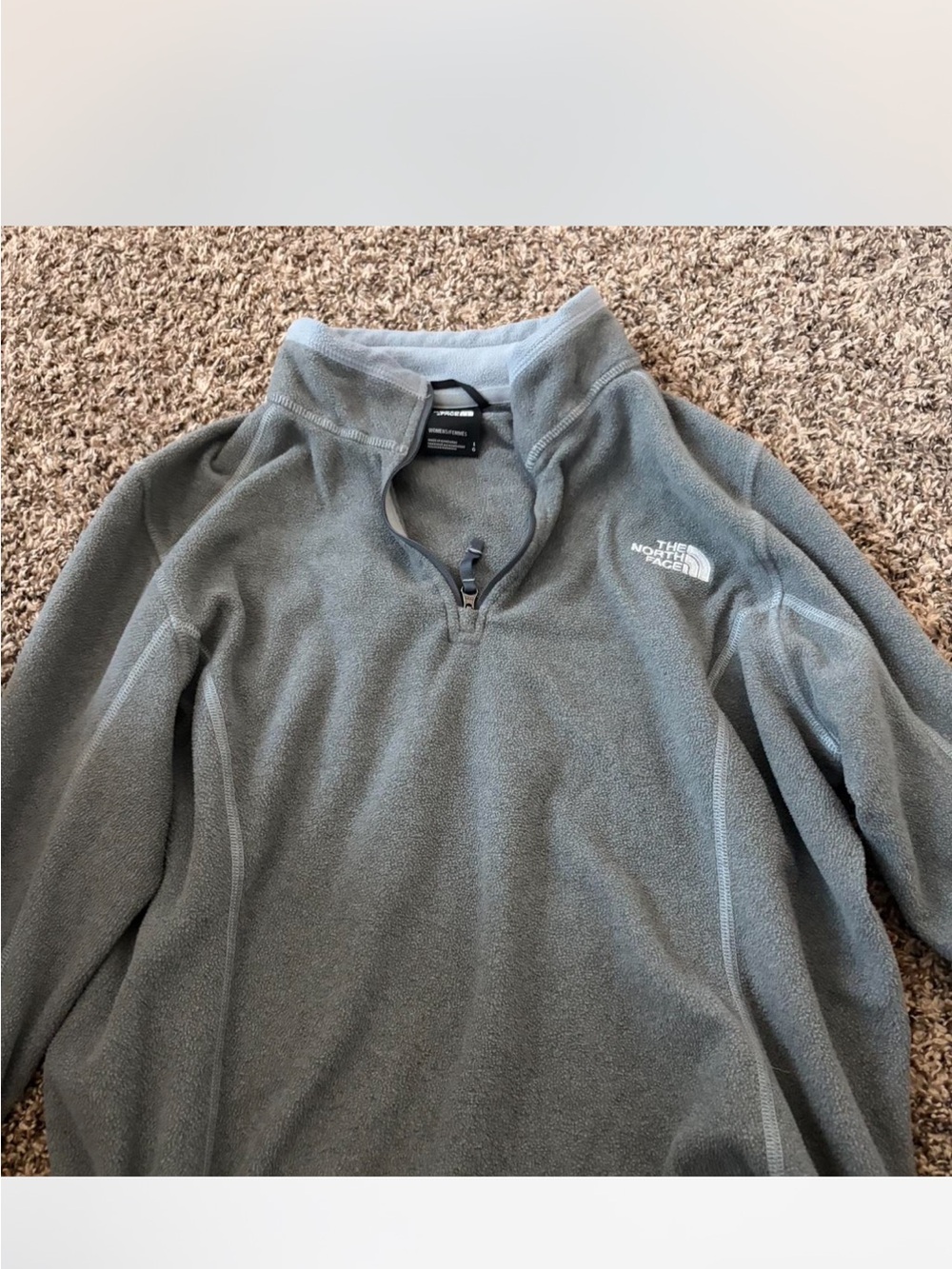 The North Face Light Gray Women's Quarter-Zip Fleece
